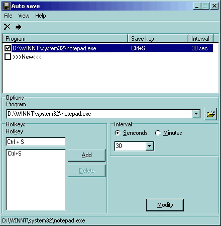 ATopSoft AutoSave Screenshot